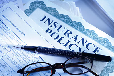 a close up of an insurance policy